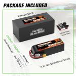 OVONIC 4s Lipo Battery 120C 2200mAh 14.8V Lipo Battery with XT60 Connector forRC FPV Racing Drone Quadcopter(with Lipo Voltage Checker)