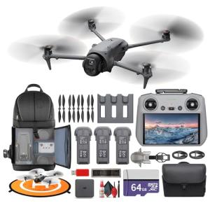 DJI Mavic 4 Pro Drone Fly More Combo Professional Aerial Camera | Advanced Obstacle Avoidance | Long Flight Time | Cinematic Video + 64GB Card + BackPack + Landing Pad + More (12 Pcs)
