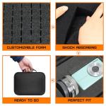 EVA Hard Case with Customizable Foam Insert, 8 x 6 x 4.2 Inch Dustproof Shockproof Protective Carrying Case, Hard Shell Zipper Case for Camera, Drones, Digital Products, Electronic Instruments & More