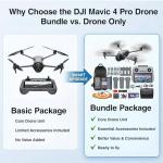 DJI Mavic 4 Pro Drone Fly More Combo Professional Aerial Camera | Advanced Obstacle Avoidance | Long Flight Time | Cinematic Video + 64GB Card + BackPack + Landing Pad + More (12 Pcs)