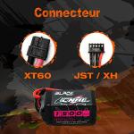 CNHL 1500mAh 4S Lipo Battery 14.8V 100C with XT60 Plug for FPV Drone Racing RC Quadcopter Helicopter Airplane Boat Car(2 Packs)