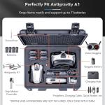 Lykus Titan AA100 Waterproof Hard Case for Antigravity A1 Drone Bundles, Support up to 7 batteries [CASE ONLY]