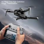 GPS Drone with 4K Dual Cameras & 4.5in Large-Screen Remote - Infrared Obstacle Avoidance, LED Night Lights, Brushless Motors, 2 Rechargeable Batteries, Wi-Fi FPV Real-Time Transmission, Hovering Altitude Hold Mode, GPS Auto Return & Follow Me Mode - Foldable Lightweight RC Airplane Quadcopter for Outdoor/Aerial Photography/Vlogging, Suitable for Beginners