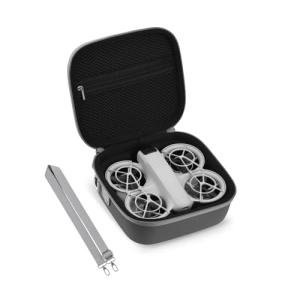 Flymile Neo Carrying Case, Small Shoulder Bag for DJI Neo Drone, Portable PU Bag for DJI Neo Drone and Batteries Grey Accessories(Not for Neo 2)