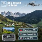GPS Drone with 4K UHD Camera for Adults Beginners, 1640ft Long Range, Auto Return Home, Follow Me, 3-Axis Gimbal, APP & Remote Control for Outdoor Photography and Video