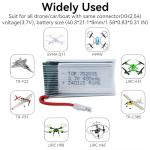 Tosiicop 3.7V 400Mah Lipo Battery - 5Pcs Drone Batteries with 5-in-1 USB Charger for Syma Q11 H99W H31 H6C H98 TR-C385 TR-P51 TR-F22 Quadcopter Parts Aircraft Drones Lithium Battery Rechargeable AT-96