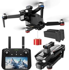 50%CODE Bingchat Upgraded Professional Drones with Camera for Adults 4K HD, 3 Axis Gimbal EIS, 360° Obstacle Avoidance, Payload Release, Tablet Touch Screen Controller, Up to 5 Miles Range, 84 Minutes Long Batteries, Time-lapse, Follow Me, Rainproof, GPS Safe Height Auto Return