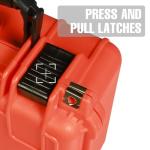 Jack Boss 14x 11.5x 6.5 Inch Hard Case, Portable Weather Waterproof Protective Camera Case with Customizable Foam, Fit Use of Drones, Camera, Equipments, Orange