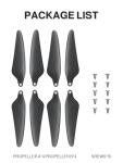 UranHub G30 4K Drone Propellers, Set of 8 with 10 Screws, Grey