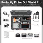 Hard Case for DJI Mini 4 Pro: Waterproof Hard Shell with Foam for DJI Drone Mini 3 Pro/Min3/RC2/RC/RC-N2/N1| Travel Carrying Storage Box for fly more combo Batteries and Accesories Kit ( Case Only)