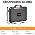 Hard Case for DJI Mini 4 Pro: Waterproof Hard Shell with Foam for DJI Drone Mini 3 Pro/Min3/RC2/RC/RC-N2/N1| Travel Carrying Storage Box for fly more combo Batteries and Accesories Kit ( Case Only)