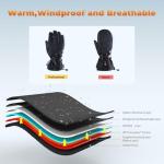 PGYTECH Professional Photography Gloves for Men/Women, Magnetic Flip Three-Finger Design, Touchscreen & Waterproof & Warm for Outdoor Drone Camera Ice Fishing Hiking Skiing (-10°C to 10°C) Large