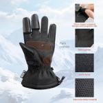 PGYTECH Professional Photography Gloves for Men/Women, Magnetic Flip Three-Finger Design, Touchscreen & Waterproof & Warm for Outdoor Drone Camera Ice Fishing Hiking Skiing (-10°C to 10°C) Large
