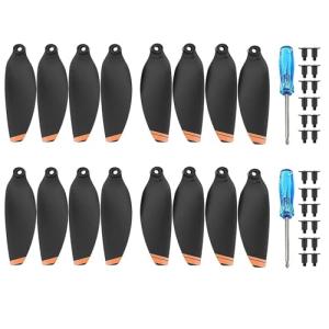 (16 PCS) Mavic Mini 2 Propellers Compatible with DJI Mini 2 Drone Replacement Low-Noise and Quick-Release Blades Props AccesPropellerssories (Orange)