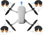 (16 PCS) Mavic Mini 2 Propellers Compatible with DJI Mini 2 Drone Replacement Low-Noise and Quick-Release Blades Props AccesPropellerssories (Orange)