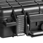 Jack Boss 11.3x 7x 2.3 Inch Hard Case, Portable Weather Waterproof Protective Camera Case with Customizable Foam, Fit Use of Drones, Camera, Equipments, Black