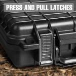 Jack Boss 11.3x 7x 2.3 Inch Hard Case, Portable Weather Waterproof Protective Camera Case with Customizable Foam, Fit Use of Drones, Camera, Equipments, Black