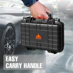 Jack Boss 11.3x 7x 2.3 Inch Hard Case, Portable Weather Waterproof Protective Camera Case with Customizable Foam, Fit Use of Drones, Camera, Equipments, Black