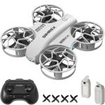 SIMREX Mini Drone for Kids & Beginners, RC Quadcopter with Altitude Hold, 3 Speed Modes, One Key Takeoff/Landing, Headless Mode, Cool LED Lights, Stunt Flip, Ideal Christmas Birthday Gift Toy(Gray)