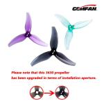 12Pcs Gemfan Hurricane 3630 3.6X3.0X3 3-Blade Propeller 3 Holes PC Props for 1404-2204 Brushless Motor FPV Freestyle 3.5inch Quad Racing Drone