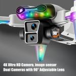 Drones for kids 8-12 with camera 4K HD – Drone with camera for kids & Beginners, Mini kids drone with Fancy LED Lights, 2.4" Built-In FPV Screen, Dual Batteries, Indoor & Outdoor Toy Gift