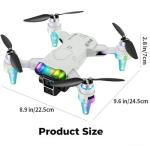 Drones for kids 8-12 with camera 4K HD – Drone with camera for kids & Beginners, Mini kids drone with Fancy LED Lights, 2.4" Built-In FPV Screen, Dual Batteries, Indoor & Outdoor Toy Gift
