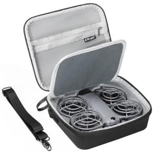 FPVtosky Carrying Case for DJI Neo 2 [CASE ONLY], Portable PU Leather Small Storage Protective Shoulder Bag for DJI Neo 2 Drone and Batteries Accessories
