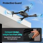 Drone with Camera 1080P HD, FPV Foldable Mini Drone for Beginners Kids Adults Boys Girls, with 2 recharging Batteries, Carrying Case, One Key Start, Stable Hover, Trajectory Flight, Toys Gifts (Black)