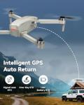 SIMREX GPS Drone with Camera for Adults 4K, 5G WiFi FPV Foldable RC Quadcopter, Brushless Motor, Gesture Control, Auto Return Home, Follow Me, Waypoint Flight(Gray)