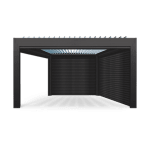 Motorized Waterproof Outdoor Pergola Garden Pergola Aluminium OutdoorDimmable Lighting Modern Bioclimatic Sunshade Pergola