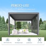 Motorized Waterproof Outdoor Pergola Garden Pergola Aluminium OutdoorDimmable Lighting Modern Bioclimatic Sunshade Pergola