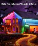 MuliVid 200Ft Permanent Outdoor Lights for House, RGB Halloween House Light Outdoor with Remote APP Control,IP67 Waterproof for Outside Decorations，Eaves Lights for Christmas, Holiday, Party, Daily