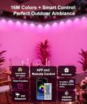 MuliVid 200Ft Permanent Outdoor Lights for House, RGB Halloween House Light Outdoor with Remote APP Control,IP67 Waterproof for Outside Decorations，Eaves Lights for Christmas, Holiday, Party, Daily