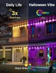 MuliVid 200Ft Permanent Outdoor Lights for House, RGB Halloween House Light Outdoor with Remote APP Control,IP67 Waterproof for Outside Decorations，Eaves Lights for Christmas, Holiday, Party, Daily