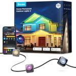 Govee Permanent Outdoor Lights 2, 50ft RGBIC Outdoor Lights with 36 LED Lights, IP67 Waterproof, 100 Scene Modes with 40lm White for Outdoor Decorations, Works with Alexa, Google Assistant, Black