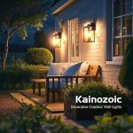 Kainozoic Dawn to Dusk Outdoor Sensor Motion Sensor Light Fixture Waterproof Porch Lights Anti-Rust Exterior Wall Mount Light Outdoor Wall Lantern for Patio Front Door Garage