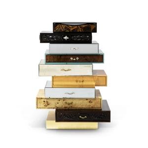 Light luxury creative drawer edge modern high-end designer style living room entrance entrance against the wall