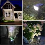 GKGG Solar Lights Outdoor Waterproof IP65, 76 LED 3 Lighting Modes Solar Spot Lights Outdoor Yard Garden Landscape Pathway (Cool White, 4 Pack)