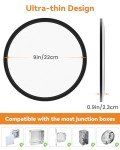 4PACK LED Flush Mount Ceiling Light Fixture Black, 9Inch 24Watt, 3000k/4500k/6000K LED Ceiling Light, Ultra Slim Flush Mount LED Ceiling Lamp for Bedroom, Living Room, Kitchen, Hallway,NOT-DIMMABLE