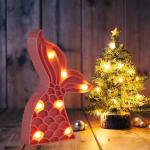Mermaid Tail LEDNight Light Indoor Lamp Party Home Bedroom Cute Crown Love Kids Decoration Cartoon Christmas Girl Gift Light