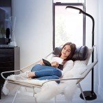Brightech Litespan - Bright LED Floor Reading Lamp for Over Chair Crafts and Reading, Estheticians' Light for Lash Extensions, Adjustable Standing Lamp for Living Room, Bedroom, Office - Havana Brown