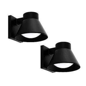 UME 2 Pack LED Outdoor Wall Light Fixtures, Black Front Porch Lights Wall Mount Lighting, Exterior Waterproof Wall Lantern Light Fixture Anti-Rust Farmhouse Wall Sconce for Patio, Doorway, Garage