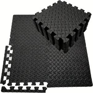 16Pcs Non-slip Waterproof Fitness Mat Shock-absorbing Floor Protection Splicing Exercise Mat Power Yoga Training Floor Tiles