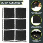 16Pcs Non-slip Waterproof Fitness Mat Shock-absorbing Floor Protection Splicing Exercise Mat Power Yoga Training Floor Tiles