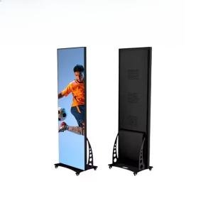 indoor WiFi USB control indoor and outdoor floor rack P1.8P2 Digital Light Emitting Diode Poster Advertising Display
