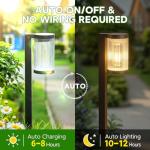 ELECLINK Solar Pathway Lights Outdoor, 6 Pack Upgraded Outdoor Solar Lights for Outside Super Bright Up to 12Hrs, IP65 Waterproof Solar Garden Lights for Yard Landscape Path Walkway Decoration