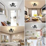 Matte Black Modern Semi Flush Mount Ceiling Light