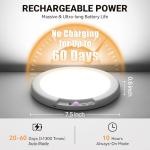 Rodalims Rechargeable Ceiling Light No Wiring - Battery Operated Led Lights for Bedroom with Remote, Motion Sensor Night Light Indoor Hallway, Living Room, Bathroom, Home & Kitchen Decor Lighting (4)