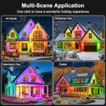 500FT Permanent Outdoor Lights Waterproof with Smart App Control Remote,DIY Scene Modes,Music Sync hronization,Eaves Lights for Garden Decor,Deck,Christmas