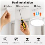 Rodalims Rechargeable Ceiling Light No Wiring - Battery Operated Led Lights for Bedroom with Remote, Motion Sensor Night Light Indoor Hallway, Living Room, Bathroom, Home & Kitchen Decor Lighting (4)